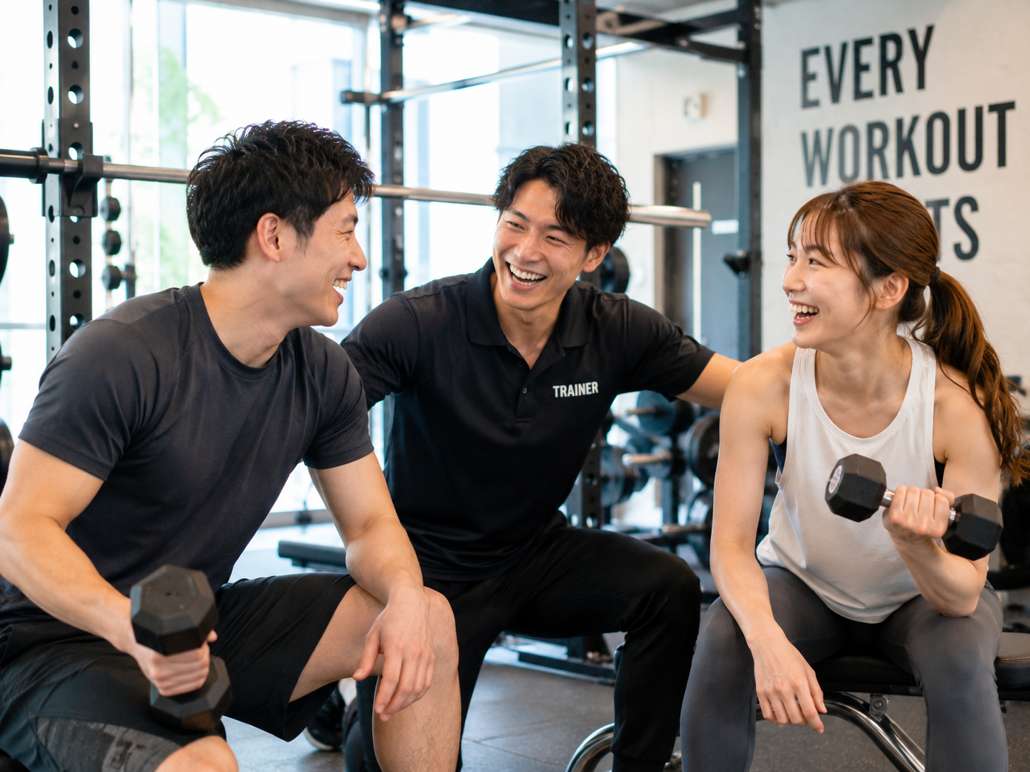 トレーナーがサポートしている様子